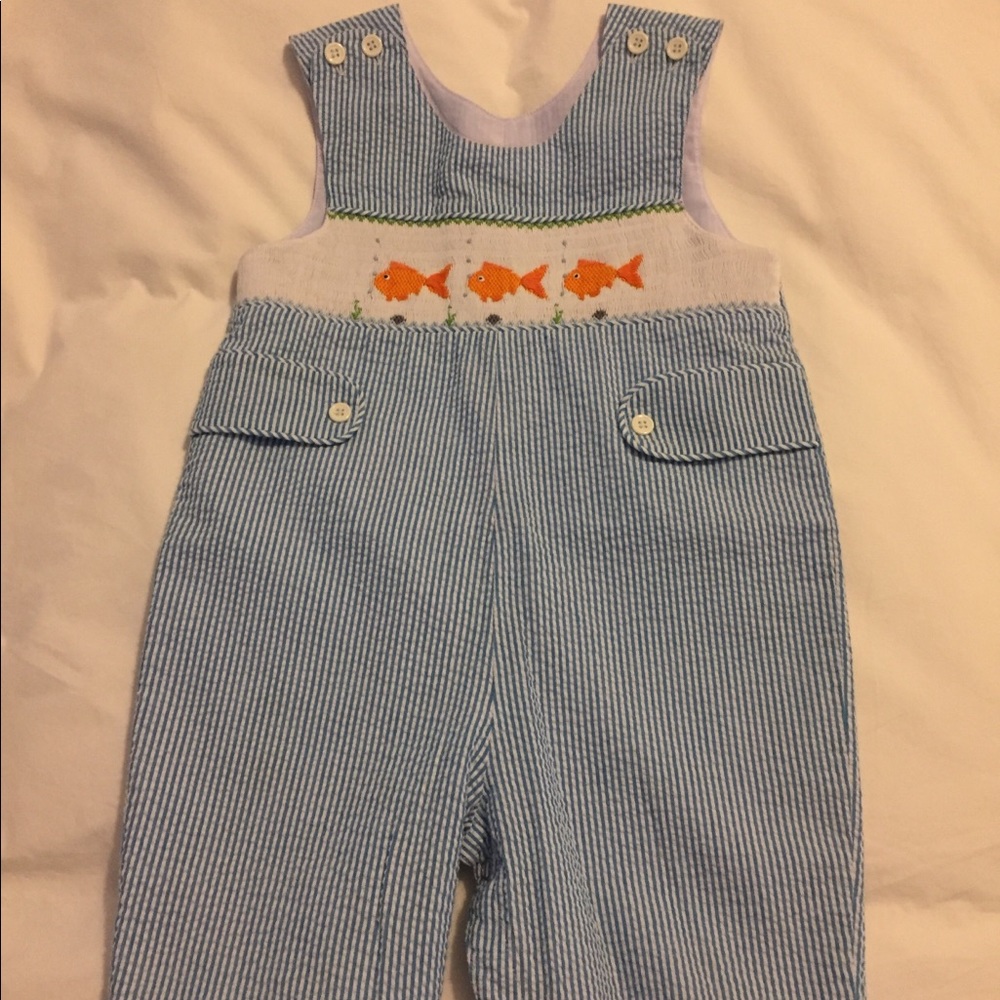 Mom and Me smocked goldfish Jon Jon